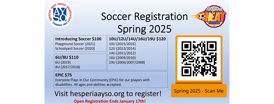 Spring 2025 Registration Available